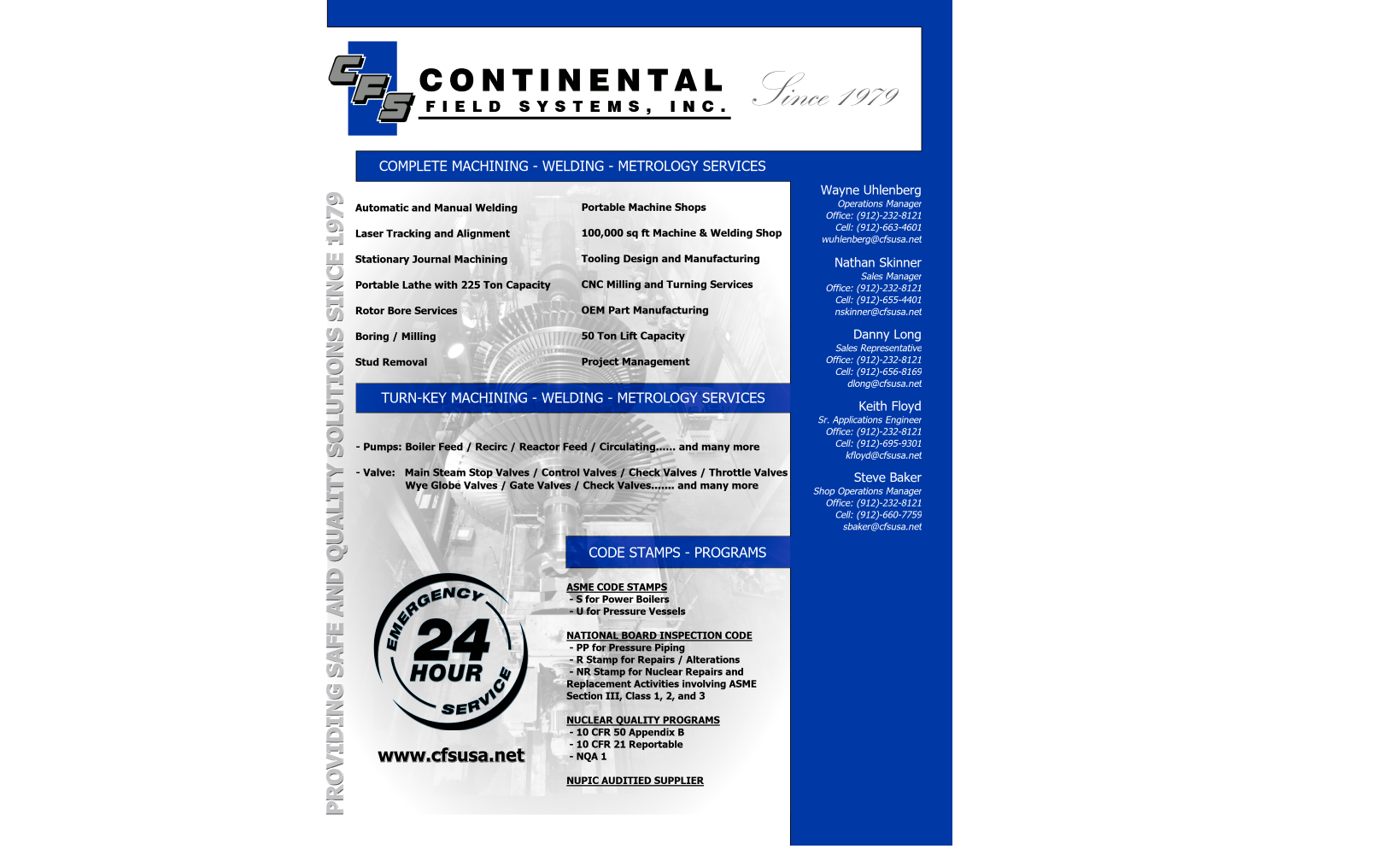 CFS Contact and Services Line Card